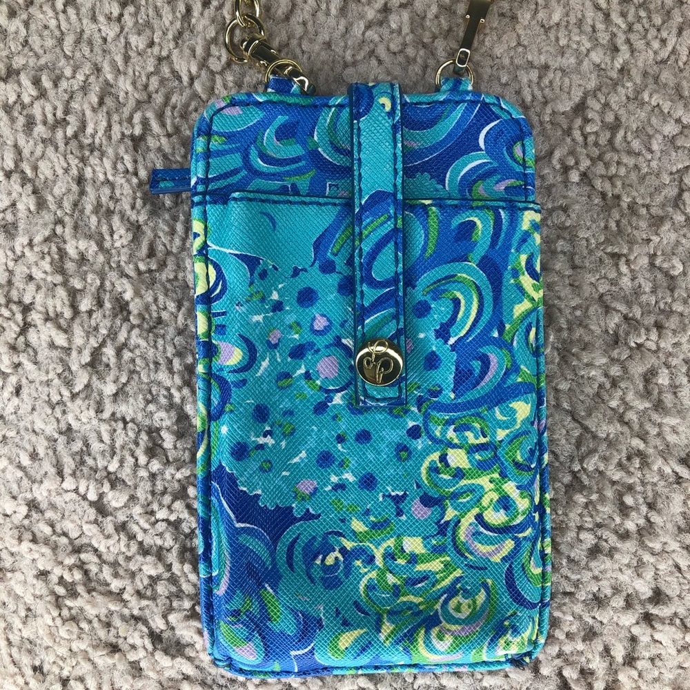BluePatterned Lily Pulitzer phone/wallet crossbody